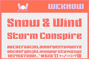 Sideways Rain font, a Font by weknow (Thumbnail 2 of 8)