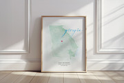 Watercolor Map of Georgia, an Illustration by Beloved Paper (Thumbnail 2 of 6)