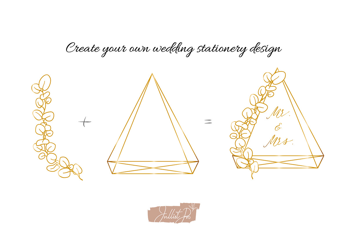 Eucalyptus Wedding design elements, a Decorative Illustration by JuDesign (Photo 4 of 6)