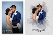 Wedding Watercolor Art Photo Effect, an Action Add-On by Shovajit (Thumbnail 9 of 9)