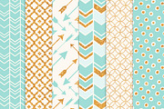 Aqua Bohemian Glitter Digital Papers, a Pattern Graphic by Amanda Ilkov (Thumbnail 2 of 3)