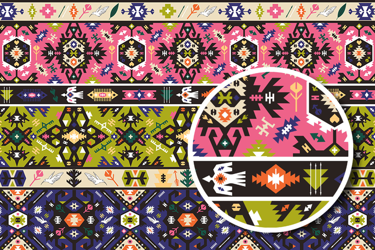 Geometric Boho Aztec Patterns, a Pattern Graphic by tomuato (Photo 4 of 4)