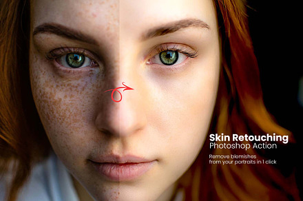 Skin Retouching Photoshop Action, an Action Add-On by MRI STUDIO