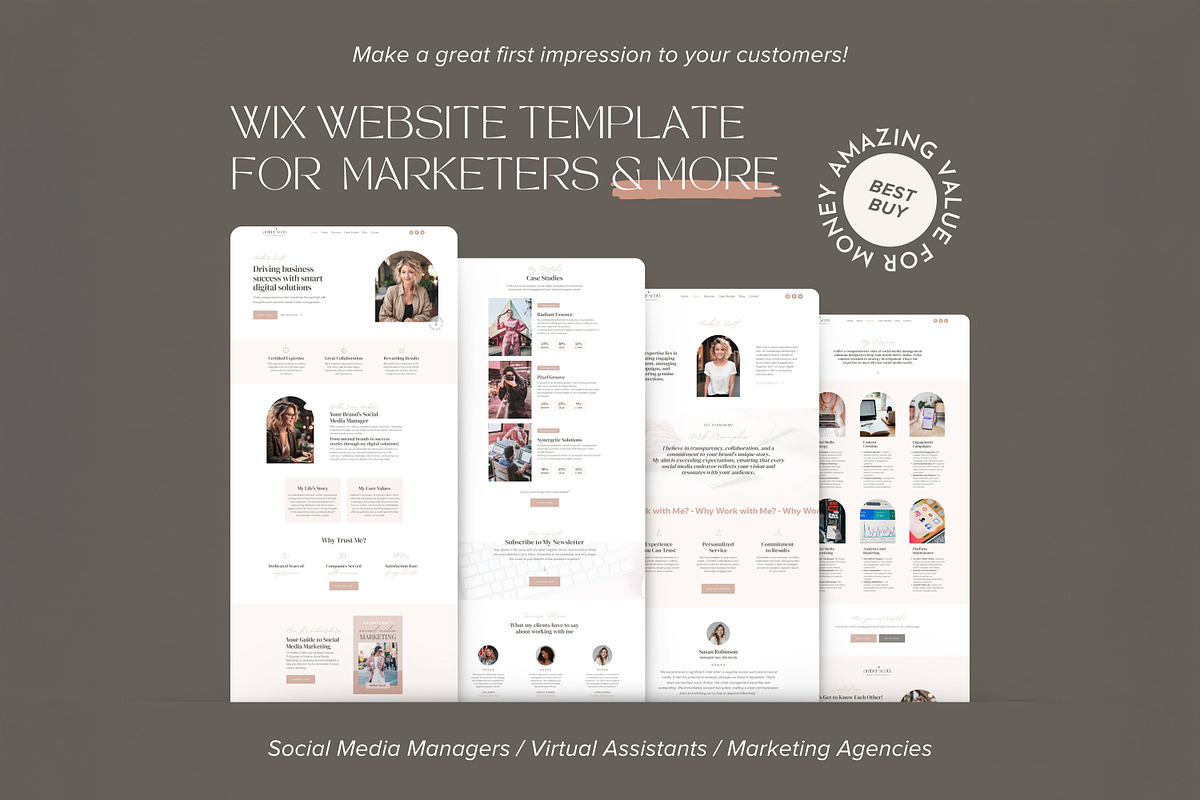 Wix Template Social Media Manager preview 6