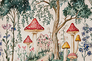 Watercolor Magical Fairy Garden, a Background Graphic by Printable Treasure (Thumbnail 6 of 6)