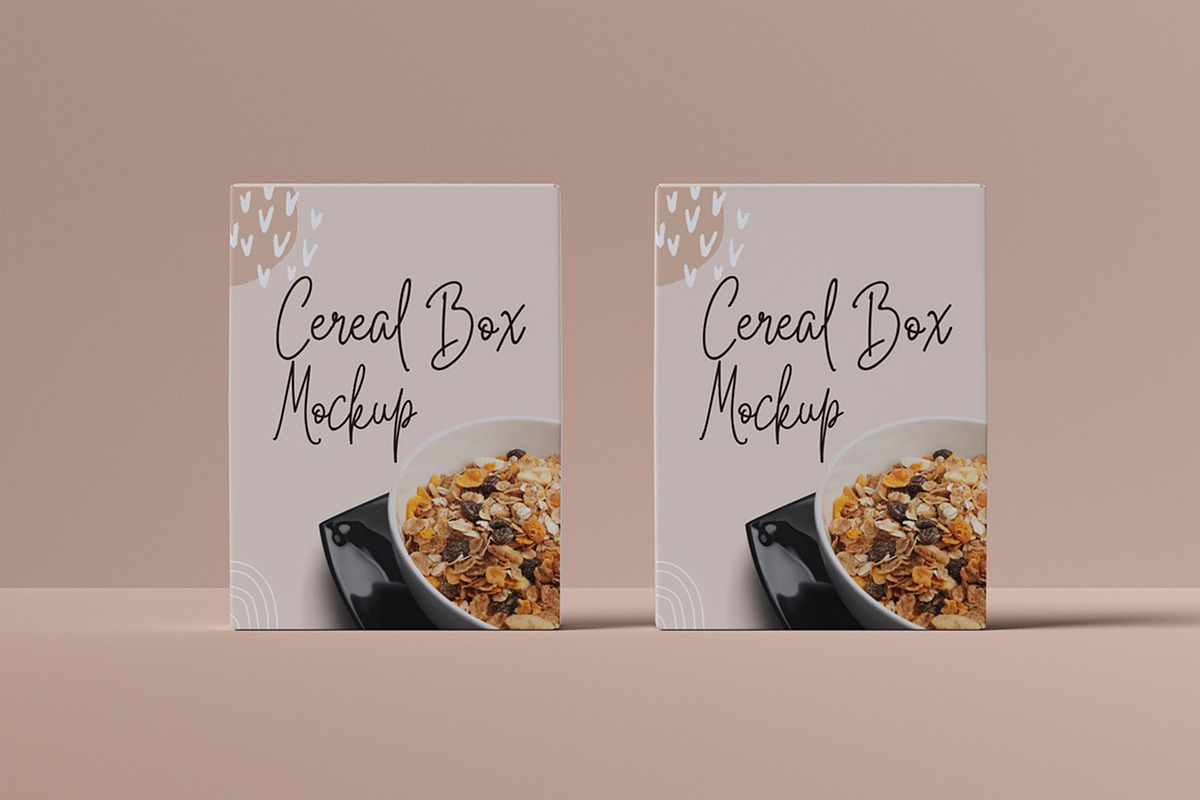 Cereal Box Mockup, a Packaging Mockup by HanaSaka_Studio (Photo 3 of 5)