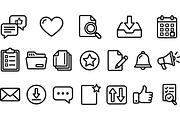Minimal Outline UI Icon Set, an Illustration by designvectx (Thumbnail 2 of 3)