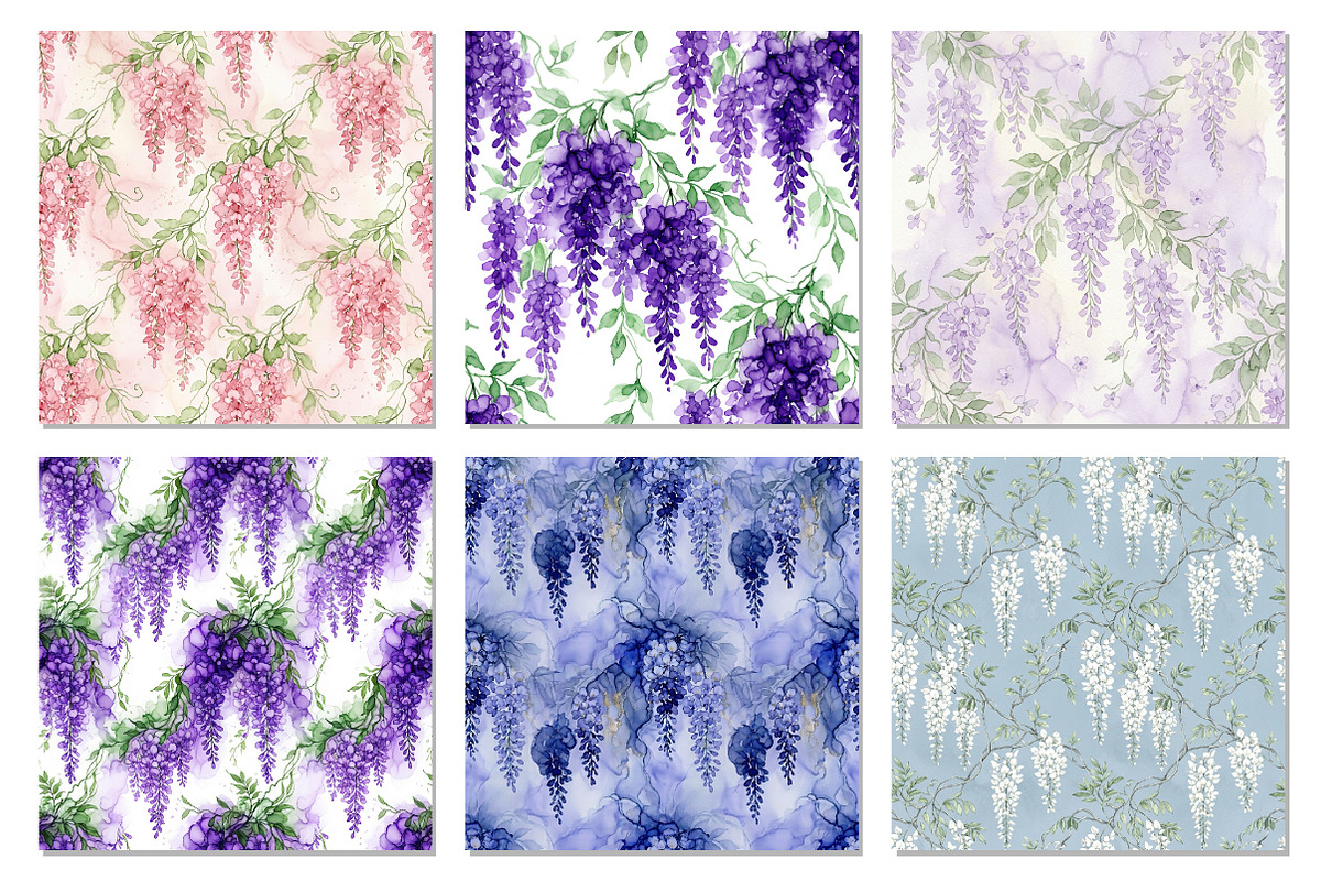 Alcohol Ink Wisteria Seamless Patter, a Texture Graphic by Dream Creation (Photo 5 of 6)