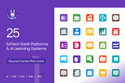 25 EdTech & AI Learning Icons., a Solid Icon by IconBunny (Thumbnail 1 of 2)