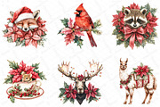 Christmas Animals and Poinsettia Bun, an Illustration by DreamPrint404 (Thumbnail 3 of 5)
