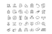 Water line icons set, an Object Illustration by Tettygreen (Thumbnail 3 of 3)
