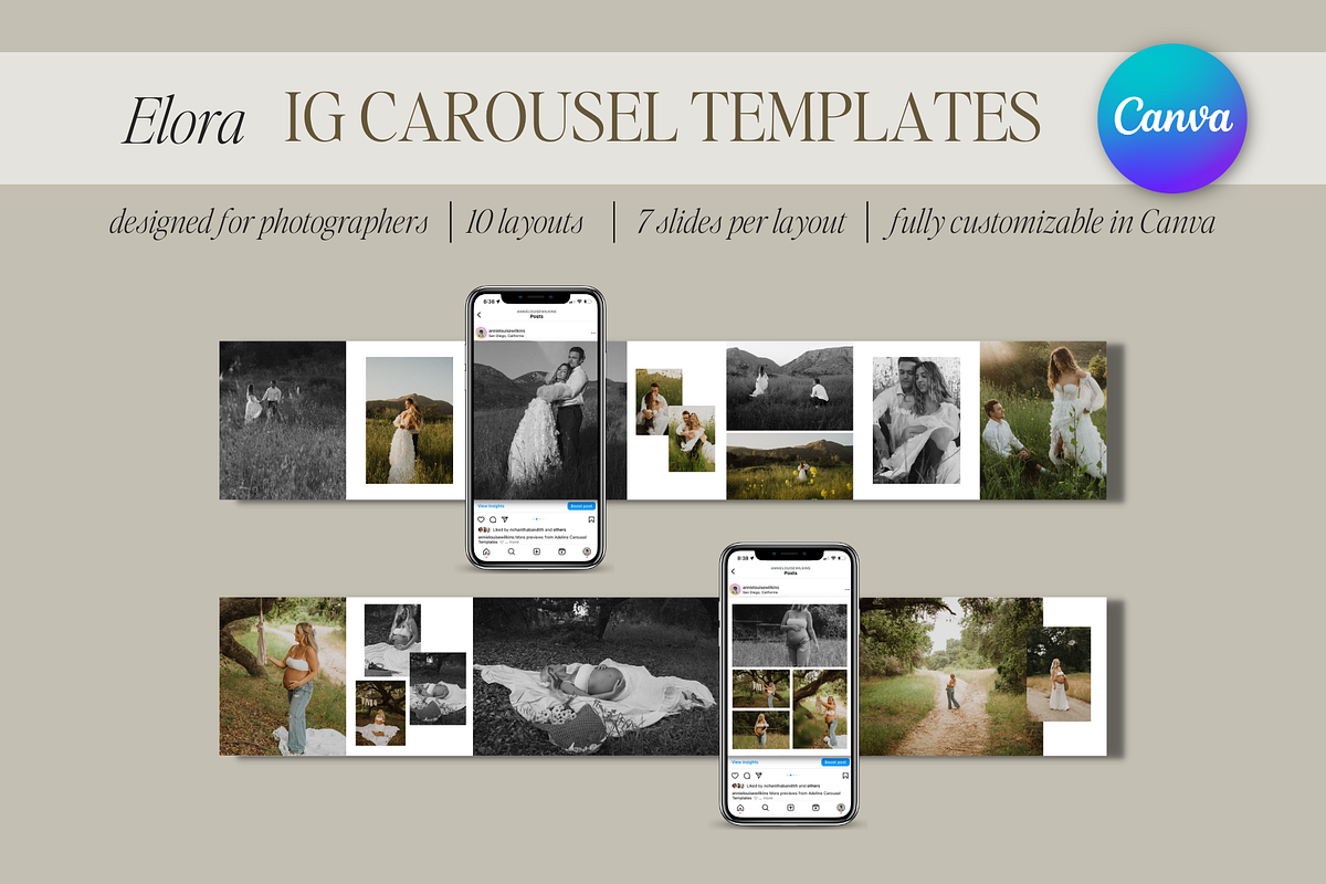Elora | IG Carousel Templates, a Social Media Template by Studio Annie Louise (Photo 1 of 8)