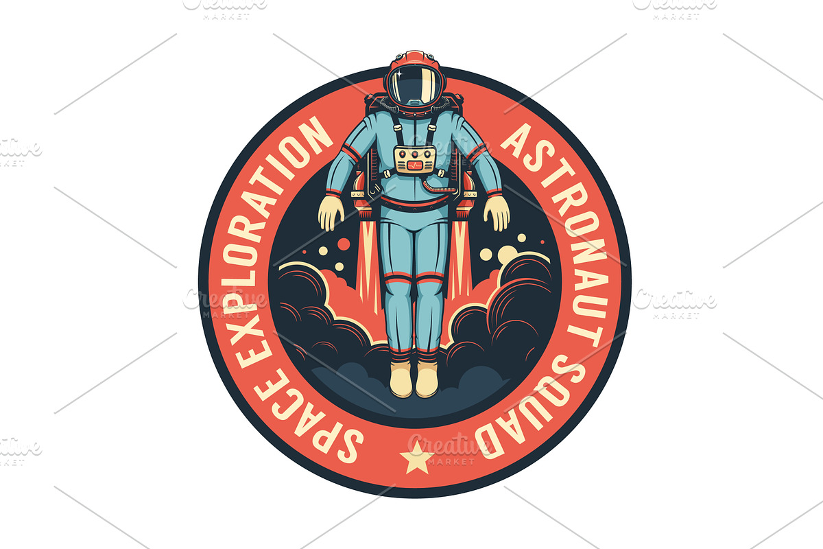 Ascending in smoke astronaut in, an Illustration by Agor2012 shop