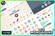 GUI - Mono Round, an UI Kit Template by LAYERLAB (Thumbnail 2 of 32)