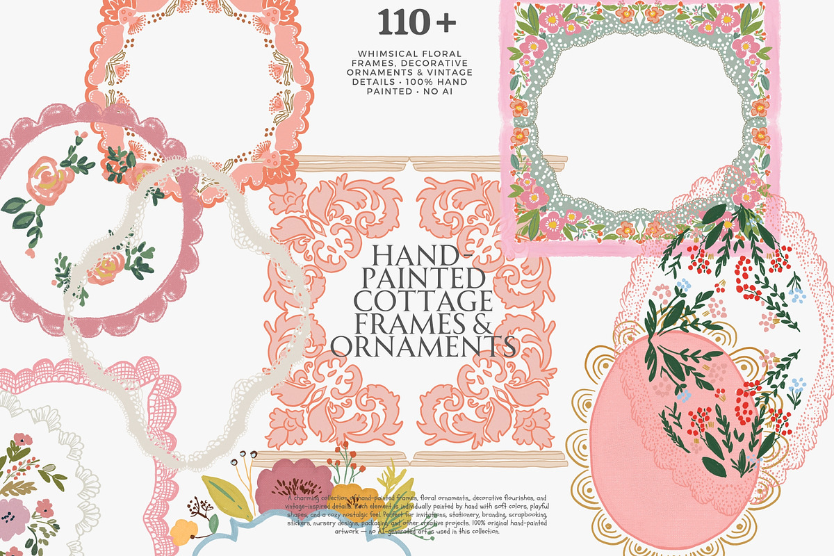 110+ hand painted frames corners, a Decorative Illustration by Patishop Art (Photo 8 of 10)
