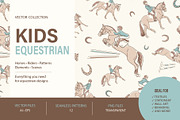 Kids Equestrian Collection, an Animal Illustration by Naurider (Thumbnail 1 of 6)