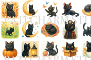 18 Black Cat Clipart, an Animal Illustration by Pati Charm Studio (Thumbnail 2 of 8)