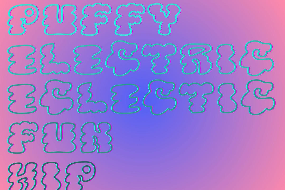 Puffy Jacket a hand-drawn puffy font, a Handwritten Font by Eryn Rose Design (Photo 5 of 18)
