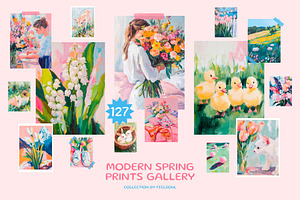 127 Spring Modern Prints Gallery, a Wallpaper Graphic by Feelsoul