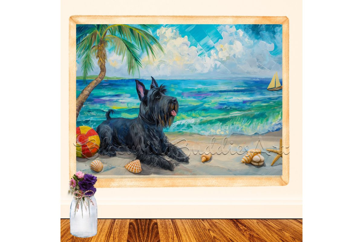 Painting of a Scottish Terrier Dog 2, an Animal Illustration by Art Paradise Studios (Photo 5 of 9)