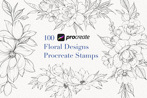 Procreate flower stamp, peony brush, a Brush Add-On by AnnaPolitmerskaja