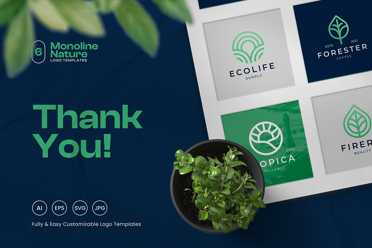 Monoline Nature Logo Template, a Branding & Logo Template by Rukuru Studio (Photo 6 of 6)