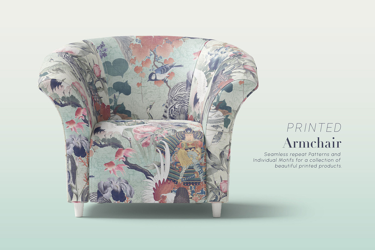 Edo Blooms, Oriental luxury Prints+, a Pattern Graphic by TSTUDIO (Photo 12 of 14)