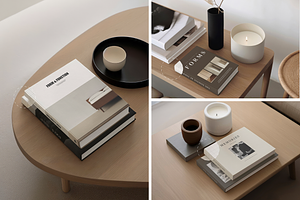 Book Cover Mockups Coffee Table