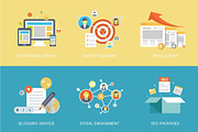 Flat SEO & Online Marketing Concepts, an Outline Icon by Flat Icons (Thumbnail 3 of 5)