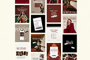 Burgundy Instagram Template, a Social Media Template by Row Creative (Thumbnail 7 of 10)