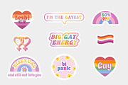 Pride Gay LGBTQ sticker pack vector, an Object Graphic by yabluko_draws (Thumbnail 4 of 5)