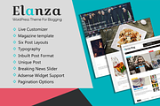 Elanza Pro - Magazine & Blog Theme, a WordPress Template by ThemeHunk (Thumbnail 1 of 6)