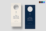 Minimalist Door Hanger Template, a Stationery Template by BrandPacks (Thumbnail 1 of 7)
