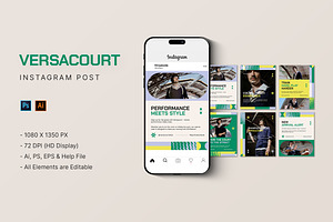 Versacourt - Instagram Post, a Social Media Template by StreaksideStd