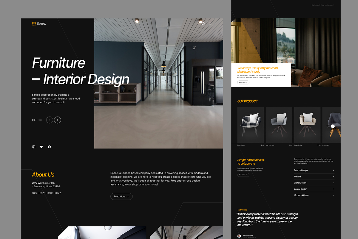 Space - Furniture Landing Page, a Landing Page Template by SundayWorkTeam (Photo 2 of 3)