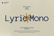 Lyric Mono: Cozy Monotype, a Sans Serif Font by SHOOM HOUSE (Thumbnail 1 of 12)