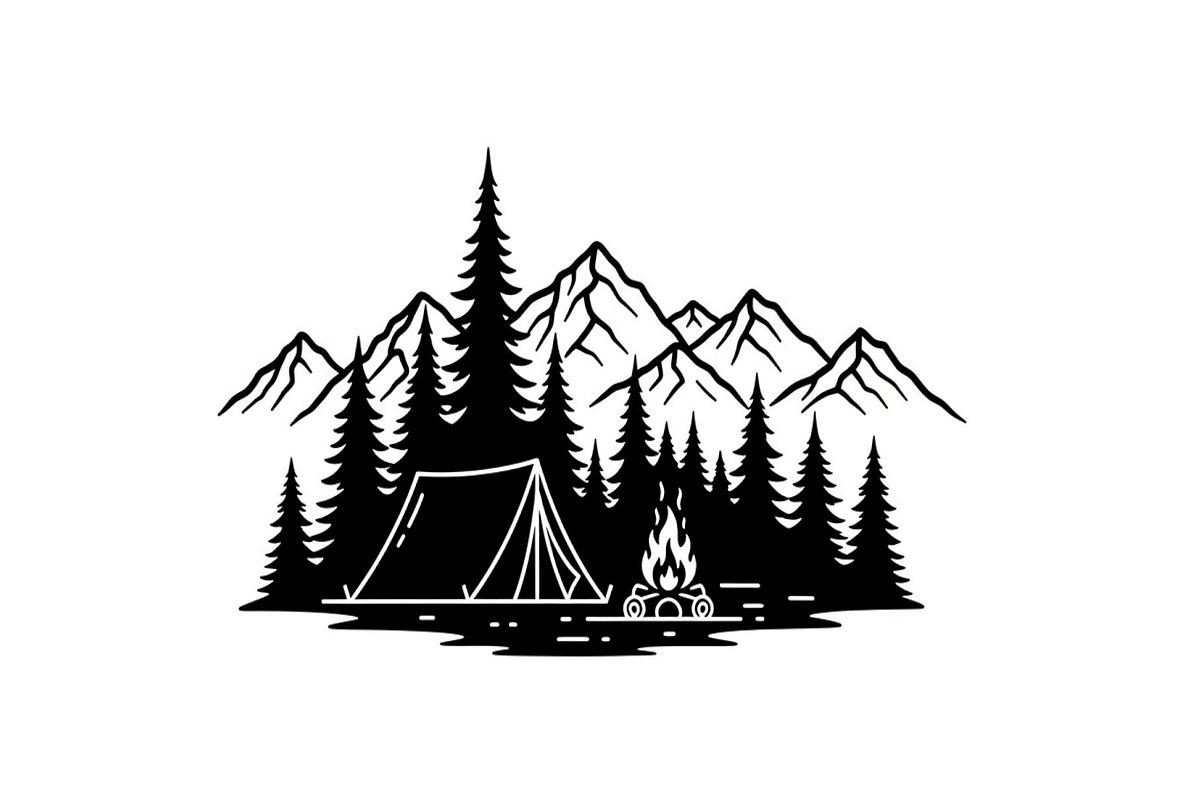 50 Camping Mountain Vector Bundle, an Illustration by jahid234 (Photo 32 of 51)