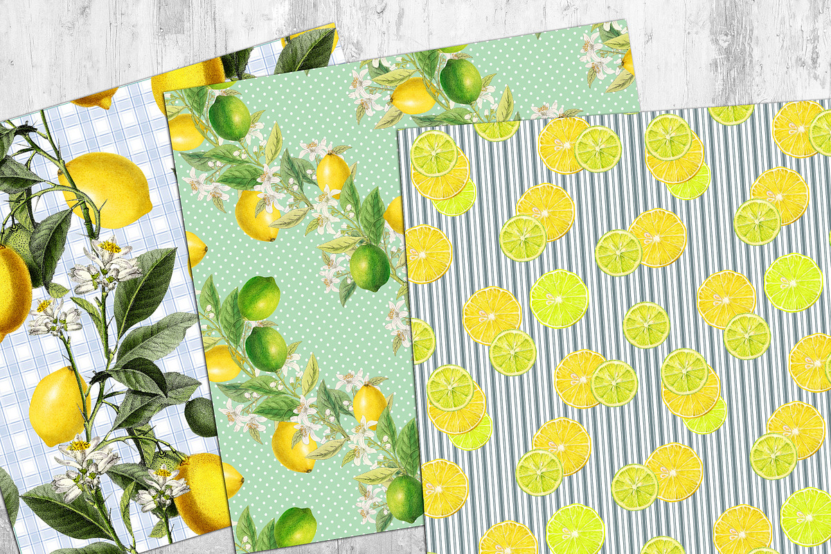 Lemon Pattern Papers, a Pattern Graphic by NastiaDesignsPrints (Photo 4 of 7)