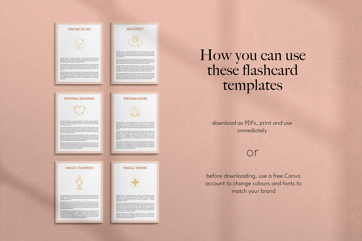Cognitive Distortion Canva Templates, a Templates & Theme by Miri Campbell (Photo 4 of 10)