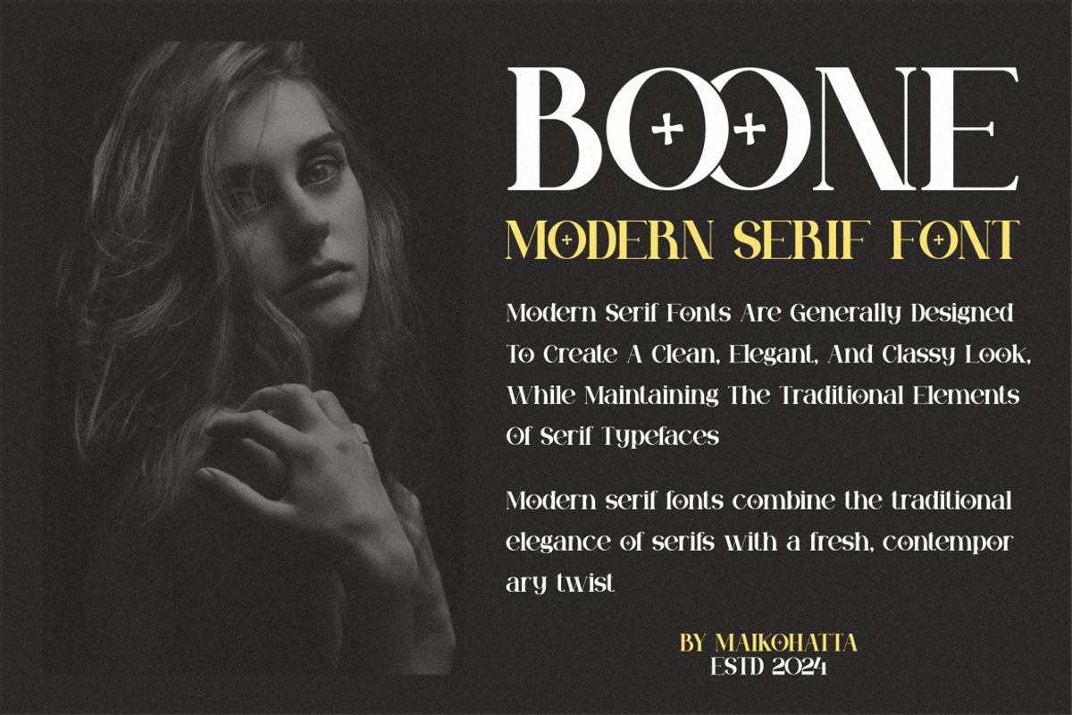 Boone - Modern Serif Font, a Serif Font by MaikoHatta (Photo 4 of 6)