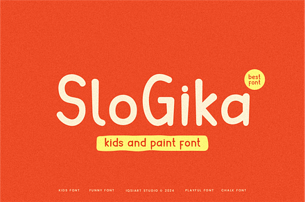 Slogika - Kids Font, a Sans Serif Font by Iqsiart Studio