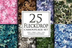 Fleck drop style seamless camouflage