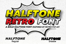 Halftone Retro Font
