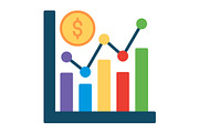 Analytics Flat Icon, a Duotone Icon by Pexelpy (Thumbnail 1 of 2)