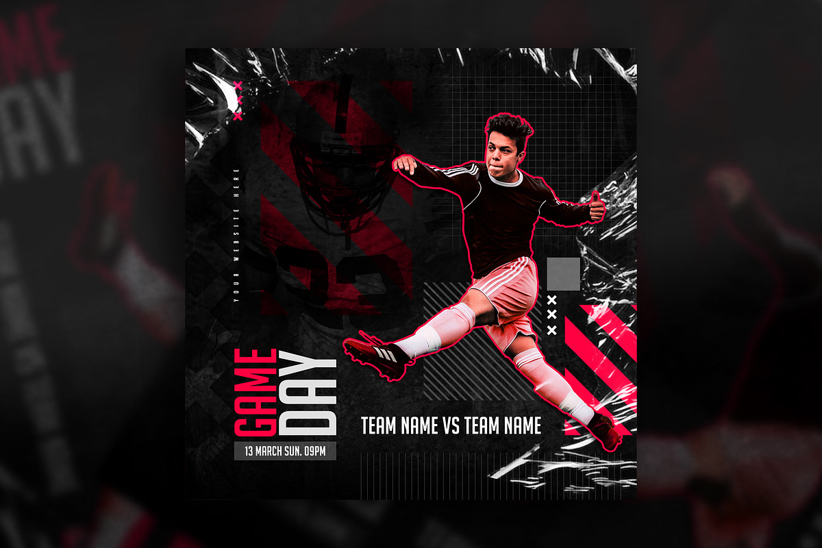 Match day social media flyers, a Social Media Template by Tanmoy Topu (Photo 10 of 11)