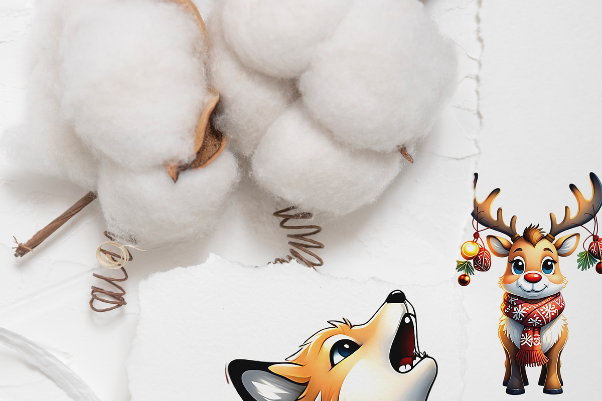 40 PNG Christmas Woodland Clipart, a Seasonal Illustration by Pati Charm Studio (Photo 8 of 8)