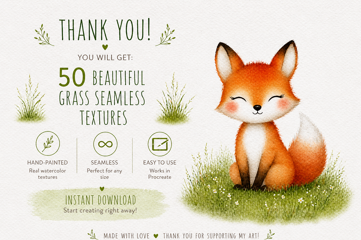 Procreate Watercolor Grass Brushes, a Brush Add-On by HopeArtIllustration (Photo 6 of 7)