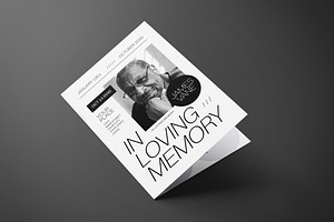 Grey Utilitarian Funeral Program, a Brochure Template by graphicook