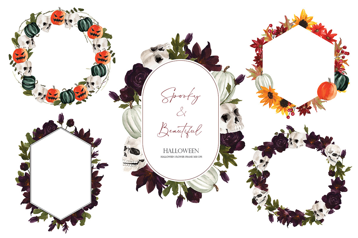 Watercolor flower - Spooky Halloween, an Illustration by Beigetime (Photo 5 of 9)