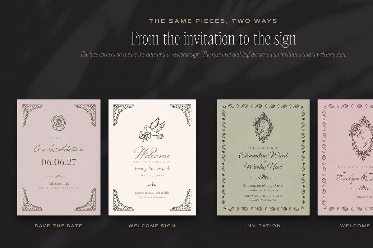 Floral Wedding Invite & Sign Creator, an Object Graphic by The October Creative (Photo 6 of 22)